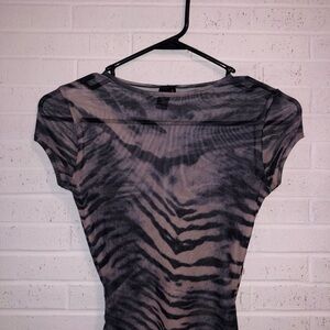 Stylish Zebra Print Women's Top